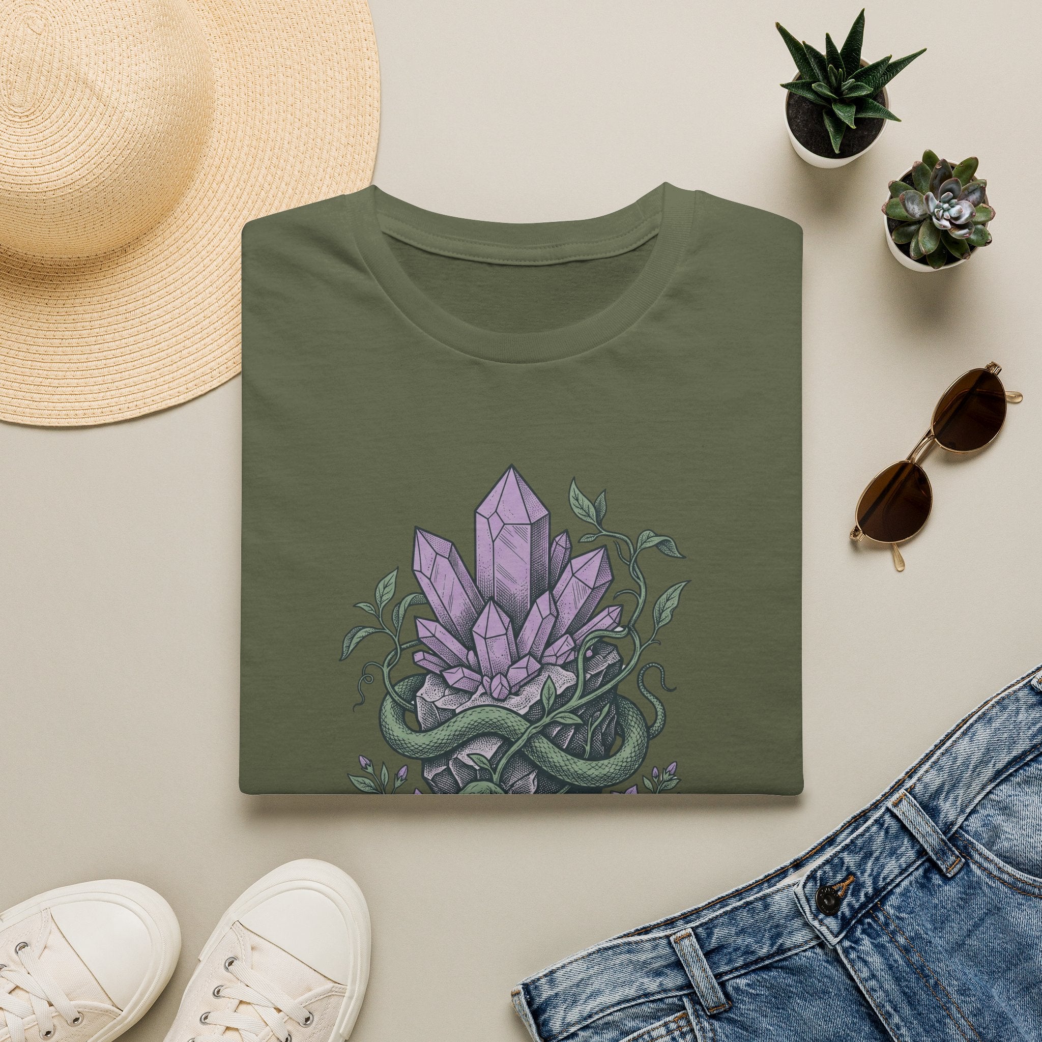 Crystals Above T-Shirt