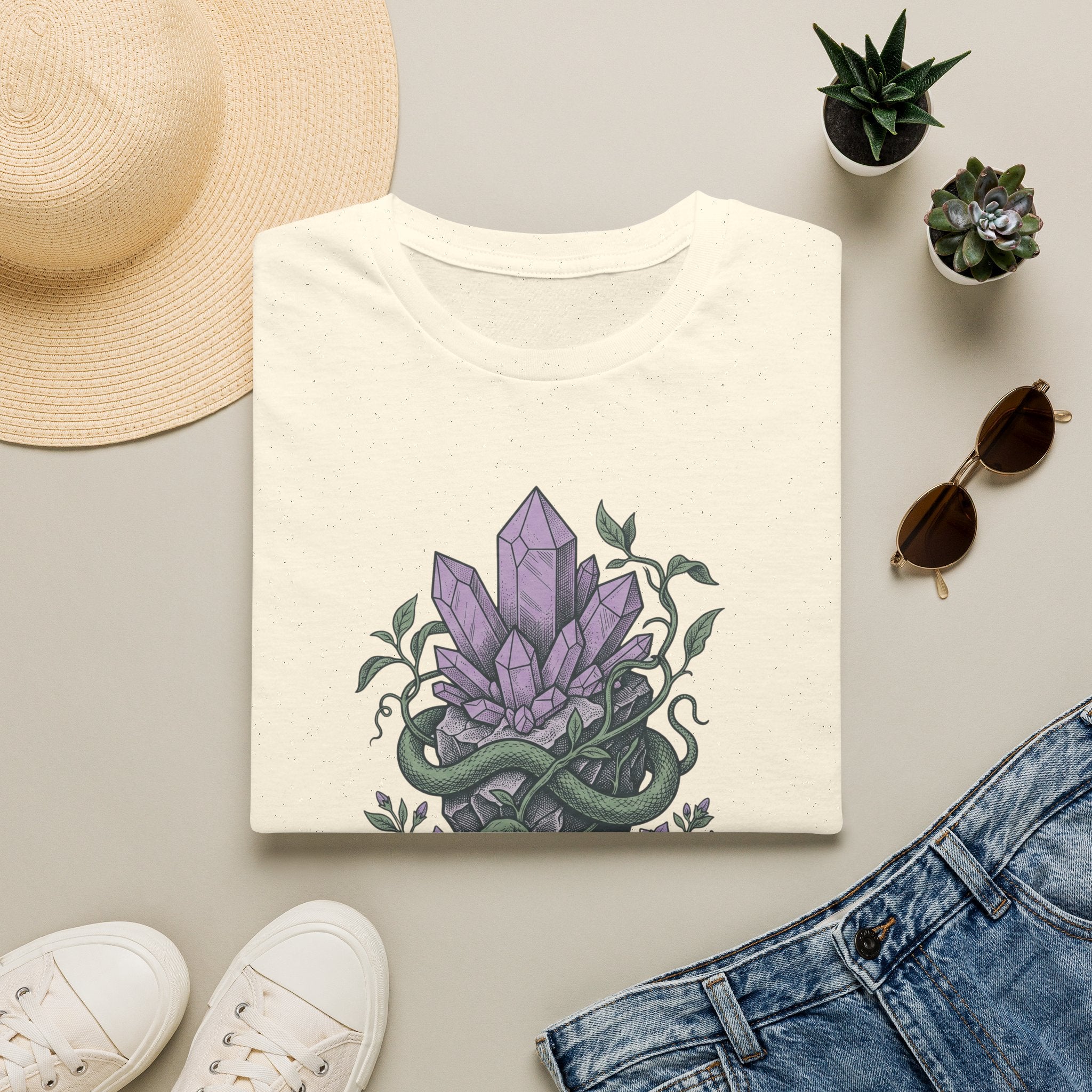 Crystals Above T-Shirt