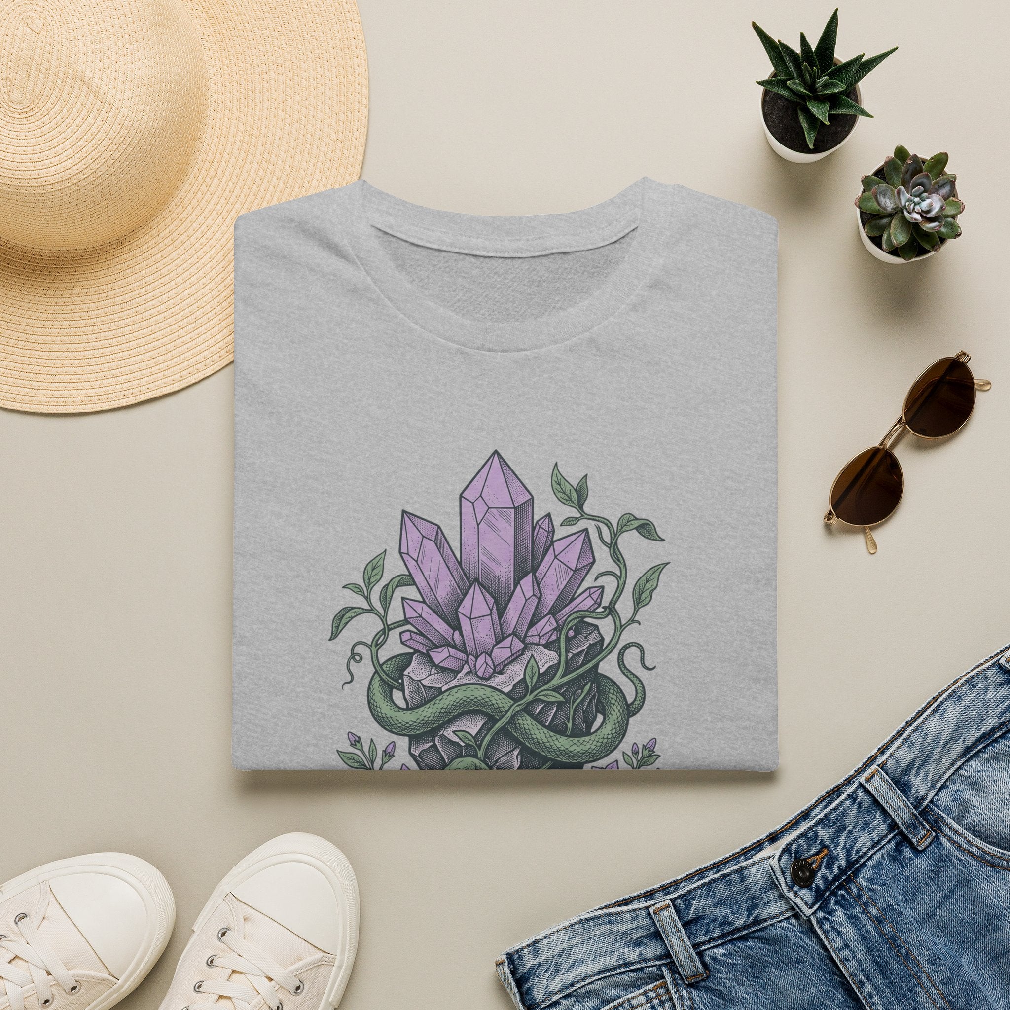 Crystals Above T-Shirt